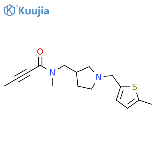 N-methyl-N-({1-(5-methylthiophen-2-yl)methylpyrrolidin-3-yl}methyl)but-2-ynamide structure