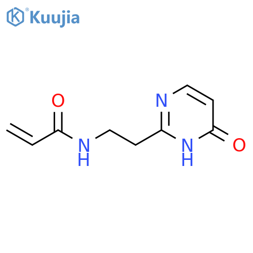 N-2-(6-oxo-1,6-dihydropyrimidin-2-yl)ethylprop-2-enamide structure