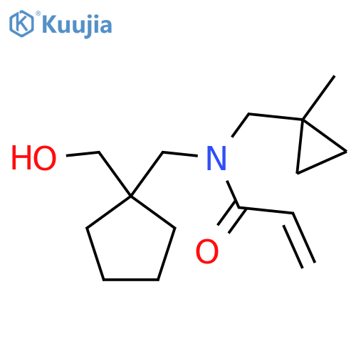 N-[[1-(Hydroxymethyl)cyclopentyl]methyl]-N-[(1-methylcyclopropyl)methyl]prop-2-enamide structure