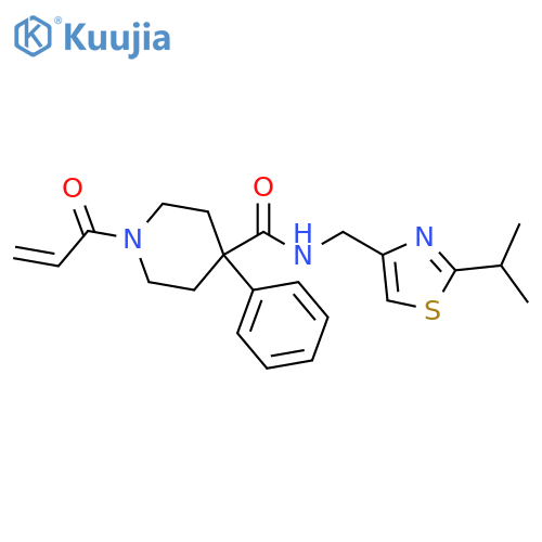 N-[[2-(1-Methylethyl)-4-thiazolyl]methyl]-1-(1-oxo-2-propen-1-yl)-4-phenyl-4-piperidinecarboxamide structure