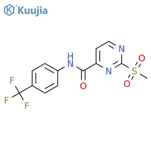 2-methanesulfonyl-N-[4-(trifluoromethyl)phenyl]pyrimidine-4-carboxamide structure