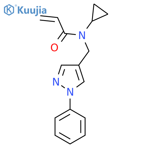 N-cyclopropyl-N-(1-phenyl-1H-pyrazol-4-yl)methylprop-2-enamide structure