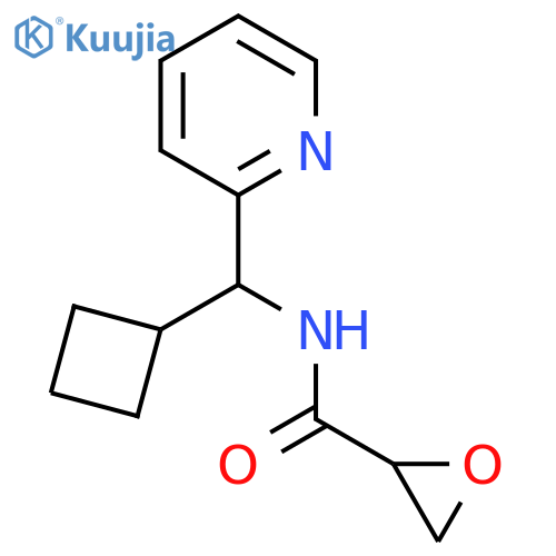 N-[cyclobutyl(pyridin-2-yl)methyl]oxirane-2-carboxamide structure