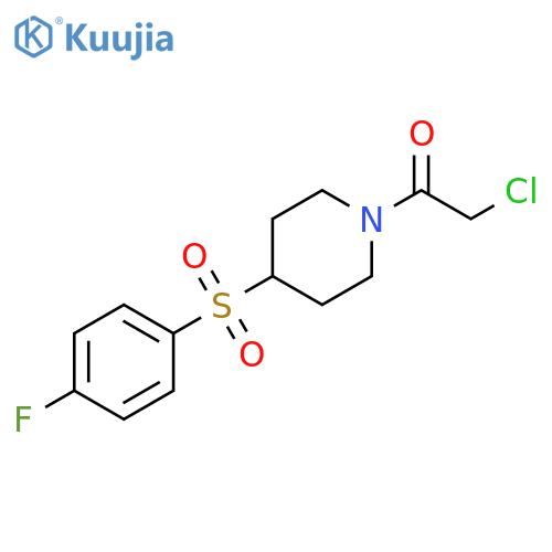 2-chloro-1-4-(4-fluorobenzenesulfonyl)piperidin-1-ylethan-1-one structure