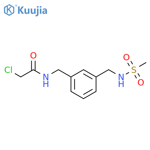 2-chloro-N-{3-(methanesulfonamidomethyl)phenylmethyl}acetamide structure