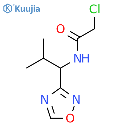 2-chloro-N-2-methyl-1-(1,2,4-oxadiazol-3-yl)propylacetamide structure