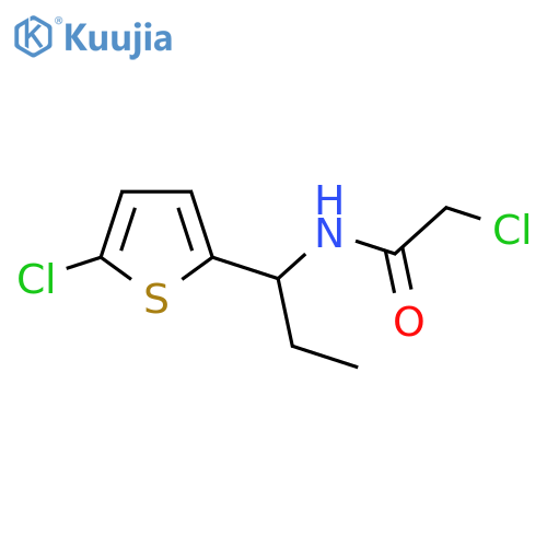 2-chloro-N-1-(5-chlorothiophen-2-yl)propylacetamide structure