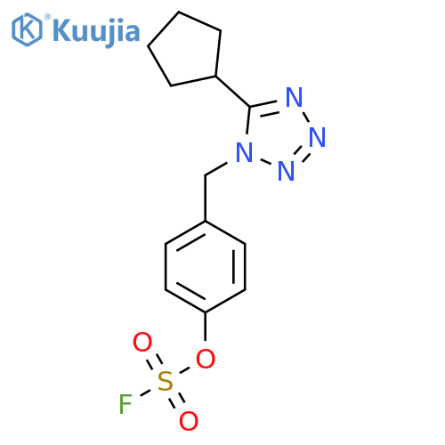 5-Cyclopentyl-1-[(4-fluorosulfonyloxyphenyl)methyl]tetrazole structure