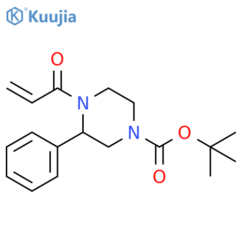 1,1-Dimethylethyl 4-(1-oxo-2-propen-1-yl)-3-phenyl-1-piperazinecarboxylate structure