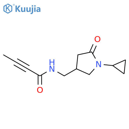 N-[(1-Cyclopropyl-5-oxo-3-pyrrolidinyl)methyl]-2-butynamide structure