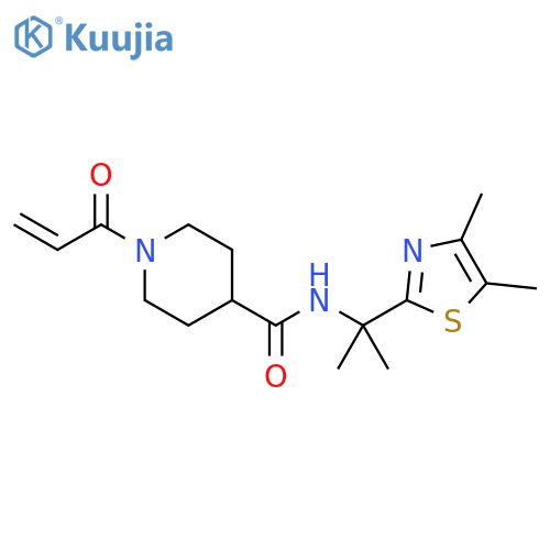 N-[1-(4,5-Dimethyl-2-thiazolyl)-1-methylethyl]-1-(1-oxo-2-propen-1-yl)-4-piperidinecarboxamide structure