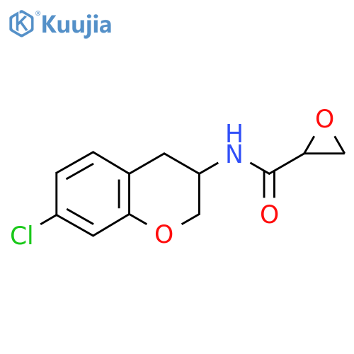 N-(7-chloro-3,4-dihydro-2H-1-benzopyran-3-yl)oxirane-2-carboxamide structure