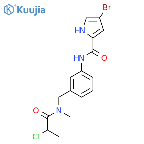 4-bromo-N-{3-[(2-chloro-N-methylpropanamido)methyl]phenyl}-1H-pyrrole-2-carboxamide structure