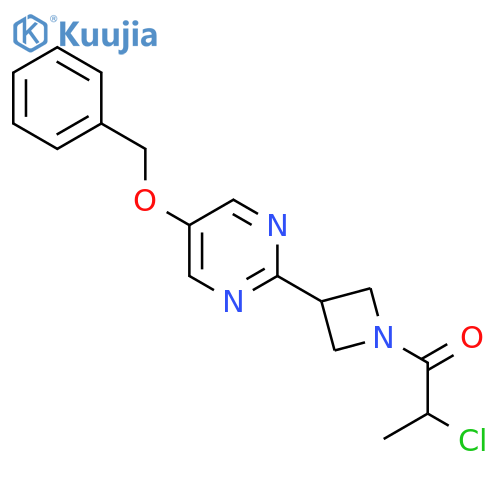 1-{3-[5-(Benzyloxy)pyrimidin-2-yl]azetidin-1-yl}-2-chloropropan-1-one structure
