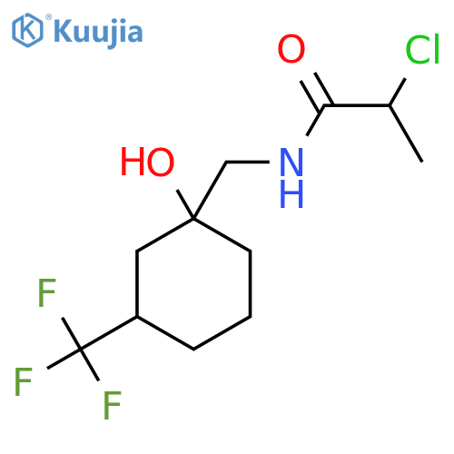 2-chloro-N-{[1-hydroxy-3-(trifluoromethyl)cyclohexyl]methyl}propanamide structure