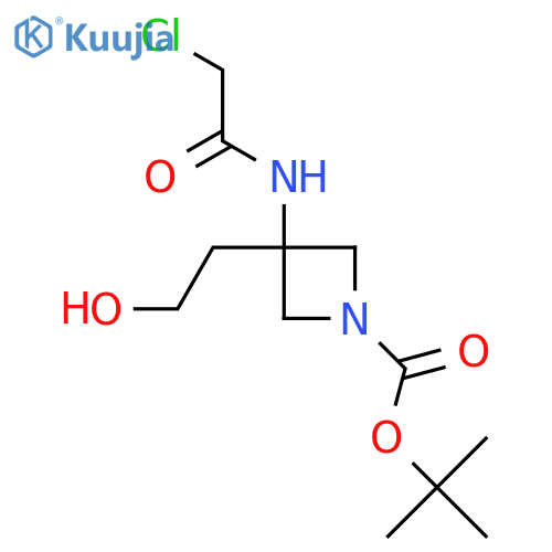 Tert-butyl 3-(2-chloroacetamido)-3-(2-hydroxyethyl)azetidine-1-carboxylate structure