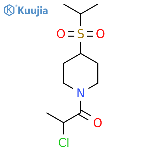 2-Chloro-1-(4-propan-2-ylsulfonylpiperidin-1-yl)propan-1-one structure