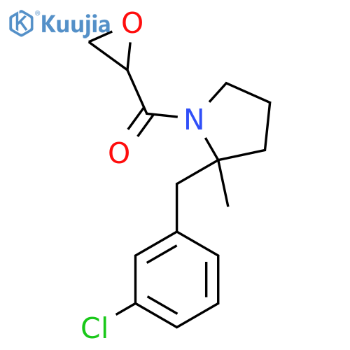 2-[(3-Chlorophenyl)methyl]-2-methyl-1-(oxirane-2-carbonyl)pyrrolidine structure