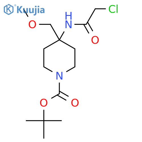 Tert-butyl 4-(2-chloroacetamido)-4-(methoxymethyl)piperidine-1-carboxylate structure