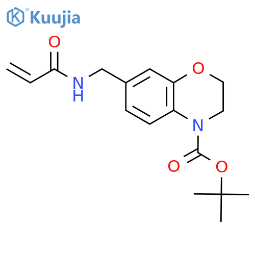 tert-butyl 7-(prop-2-enamido)methyl-3,4-dihydro-2H-1,4-benzoxazine-4-carboxylate structure