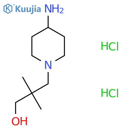3-(4-Aminopiperidin-1-yl)-2,2-dimethylpropan-1-ol;dihydrochloride structure