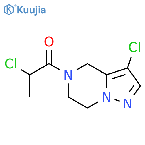 2-Chloro-1-(3-chloro-6,7-dihydro-4H-pyrazolo[1,5-a]pyrazin-5-yl)propan-1-one structure