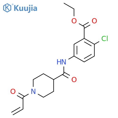 Ethyl 2-chloro-5-[1-(prop-2-enoyl)piperidine-4-amido]benzoate structure