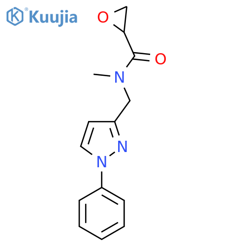 N-Methyl-N-[(1-phenylpyrazol-3-yl)methyl]oxirane-2-carboxamide structure