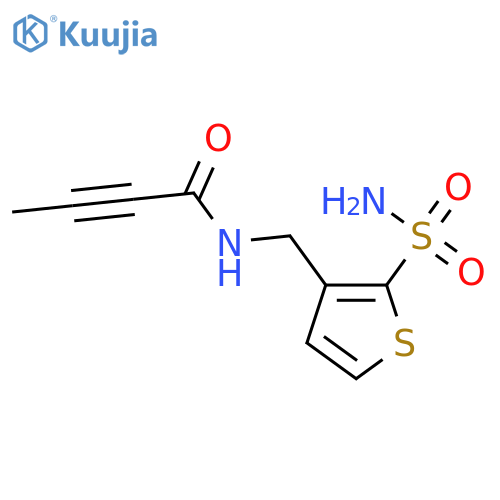 N-(2-sulfamoylthiophen-3-yl)methylbut-2-ynamide structure