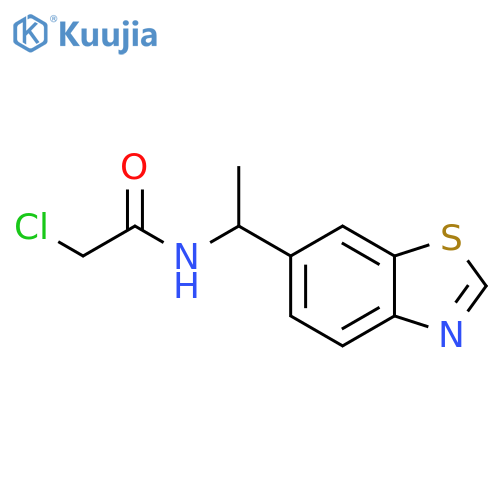 N-[1-(1,3-benzothiazol-6-yl)ethyl]-2-chloroacetamide structure