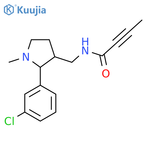 N-{2-(3-chlorophenyl)-1-methylpyrrolidin-3-ylmethyl}but-2-ynamide structure