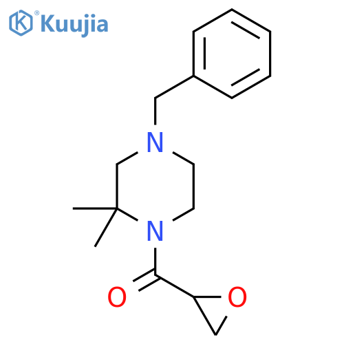 (4-Benzyl-2,2-dimethylpiperazin-1-yl)-(oxiran-2-yl)methanone structure