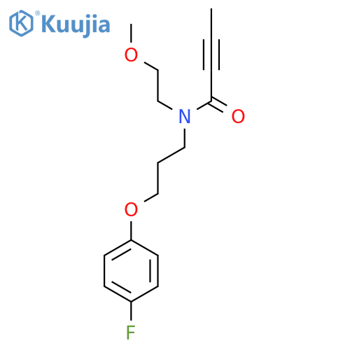 N-[3-(4-Fluorophenoxy)propyl]-N-(2-methoxyethyl)but-2-ynamide structure