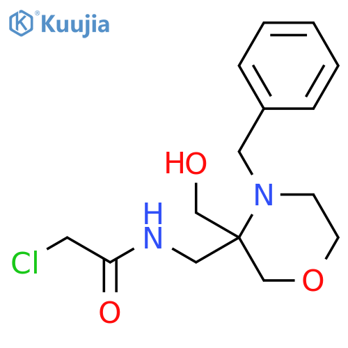 N-{4-benzyl-3-(hydroxymethyl)morpholin-3-ylmethyl}-2-chloroacetamide structure