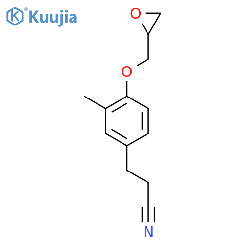 3-[3-Methyl-4-(oxiran-2-ylmethoxy)phenyl]propanenitrile structure