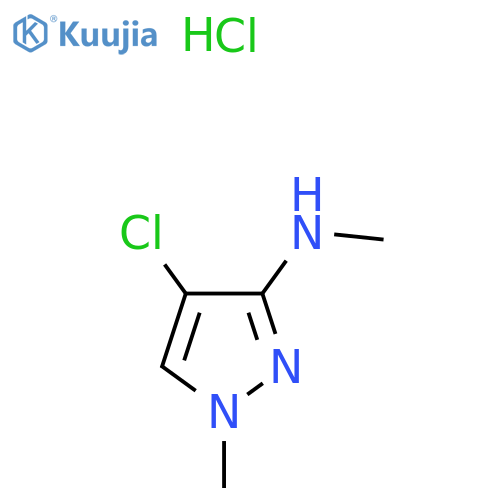 4-Chloro-N,1-dimethylpyrazol-3-amine;hydrochloride structure