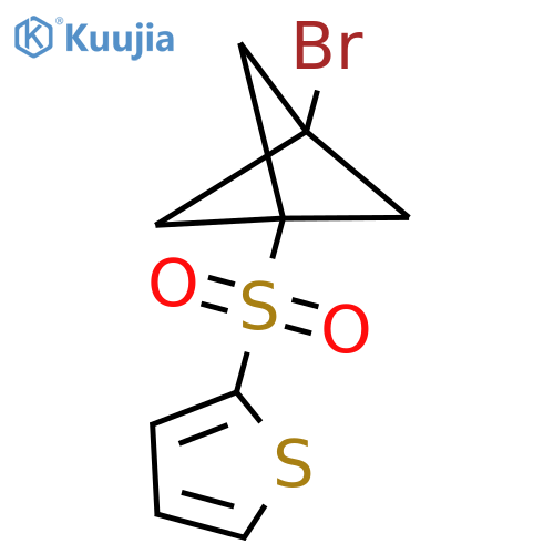 2-({3-Bromobicyclo[1.1.1]pentan-1-yl}sulfonyl)thiophene structure