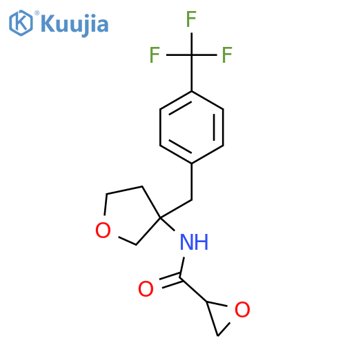 N-(3-{[4-(trifluoromethyl)phenyl]methyl}oxolan-3-yl)oxirane-2-carboxamide structure