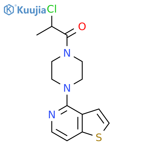 2-Chloro-1-(4-thieno[3,2-c]pyridin-4-ylpiperazin-1-yl)propan-1-one structure