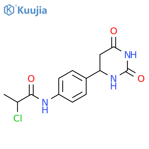 2-Chloro-N-[4-(hexahydro-2,6-dioxo-4-pyrimidinyl)phenyl]propanamide structure
