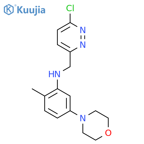N-[(6-chloropyridazin-3-yl)methyl]-2-methyl-5-(morpholin-4-yl)aniline structure