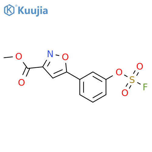 Methyl 5-[3-[(fluorosulfonyl)oxy]phenyl]-3-isoxazolecarboxylate structure