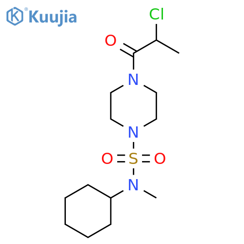 4-(2-Chloropropanoyl)-N-cyclohexyl-N-methylpiperazine-1-sulfonamide structure