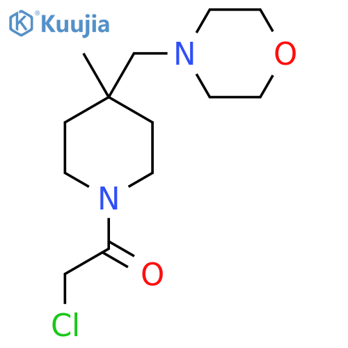 2-chloro-1-{4-methyl-4-(morpholin-4-yl)methylpiperidin-1-yl}ethan-1-one structure