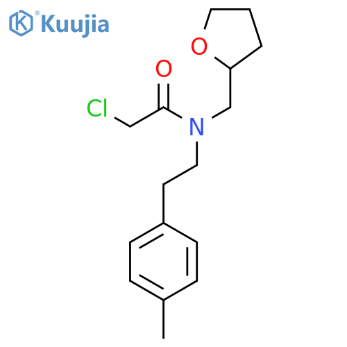 2-chloro-N-2-(4-methylphenyl)ethyl-N-(oxolan-2-yl)methylacetamide structure