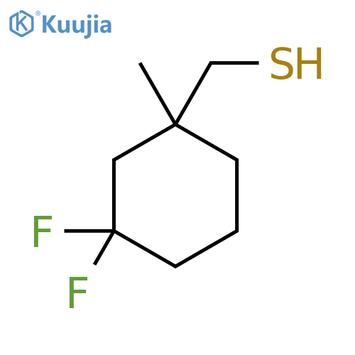 (3,3-Difluoro-1-methylcyclohexyl)methanethiol structure