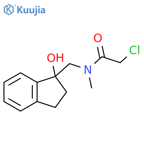2-chloro-N-(1-hydroxy-2,3-dihydro-1H-inden-1-yl)methyl-N-methylacetamide structure