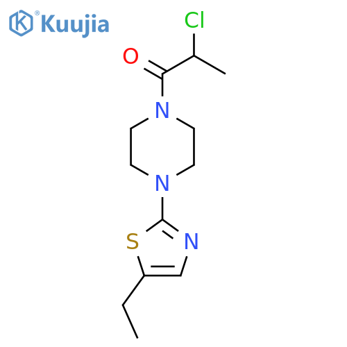2-Chloro-1-[4-(5-ethyl-1,3-thiazol-2-yl)piperazin-1-yl]propan-1-one structure