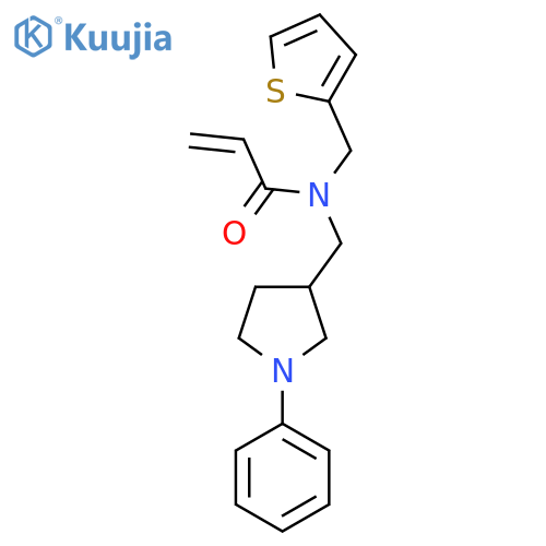 N-[(1-Phenylpyrrolidin-3-yl)methyl]-N-(thiophen-2-ylmethyl)prop-2-enamide structure