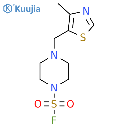 4-[(4-Methyl-1,3-thiazol-5-yl)methyl]piperazine-1-sulfonyl fluoride structure